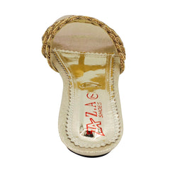 Fancy Flat Ladies Slippers Cream