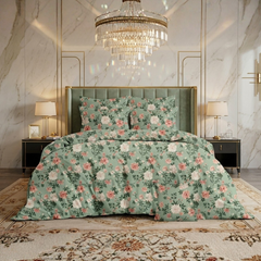 Fiasco 7 Pcs Comforter Set Blue Green