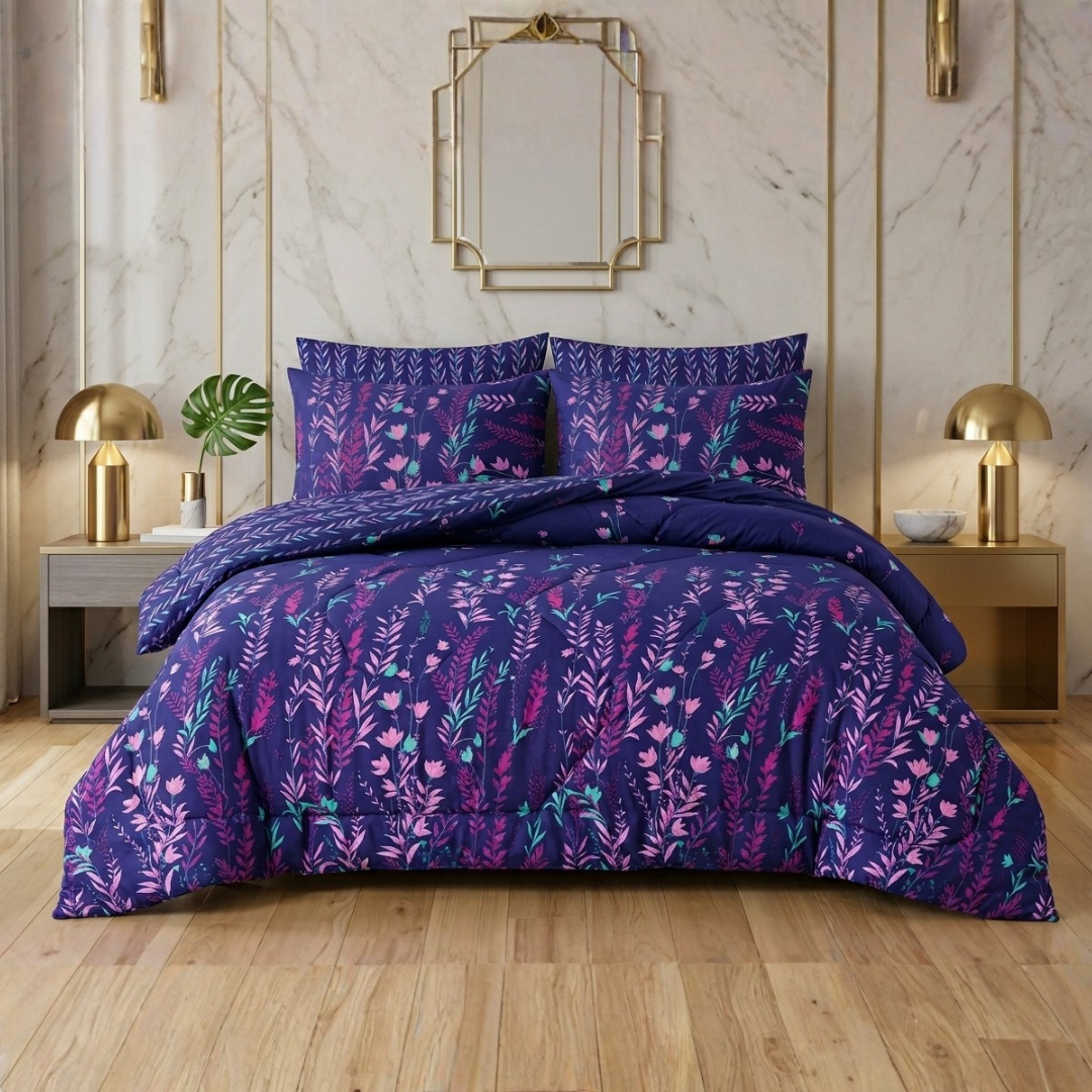 Fiasco 7 Pcs Comforter Set Royal Iris