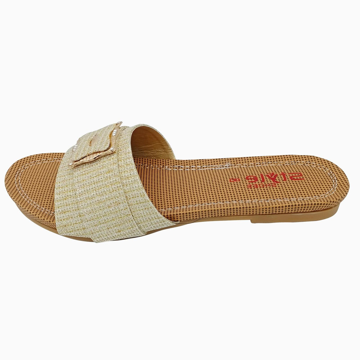 Flat Slippers for Ladies Cream