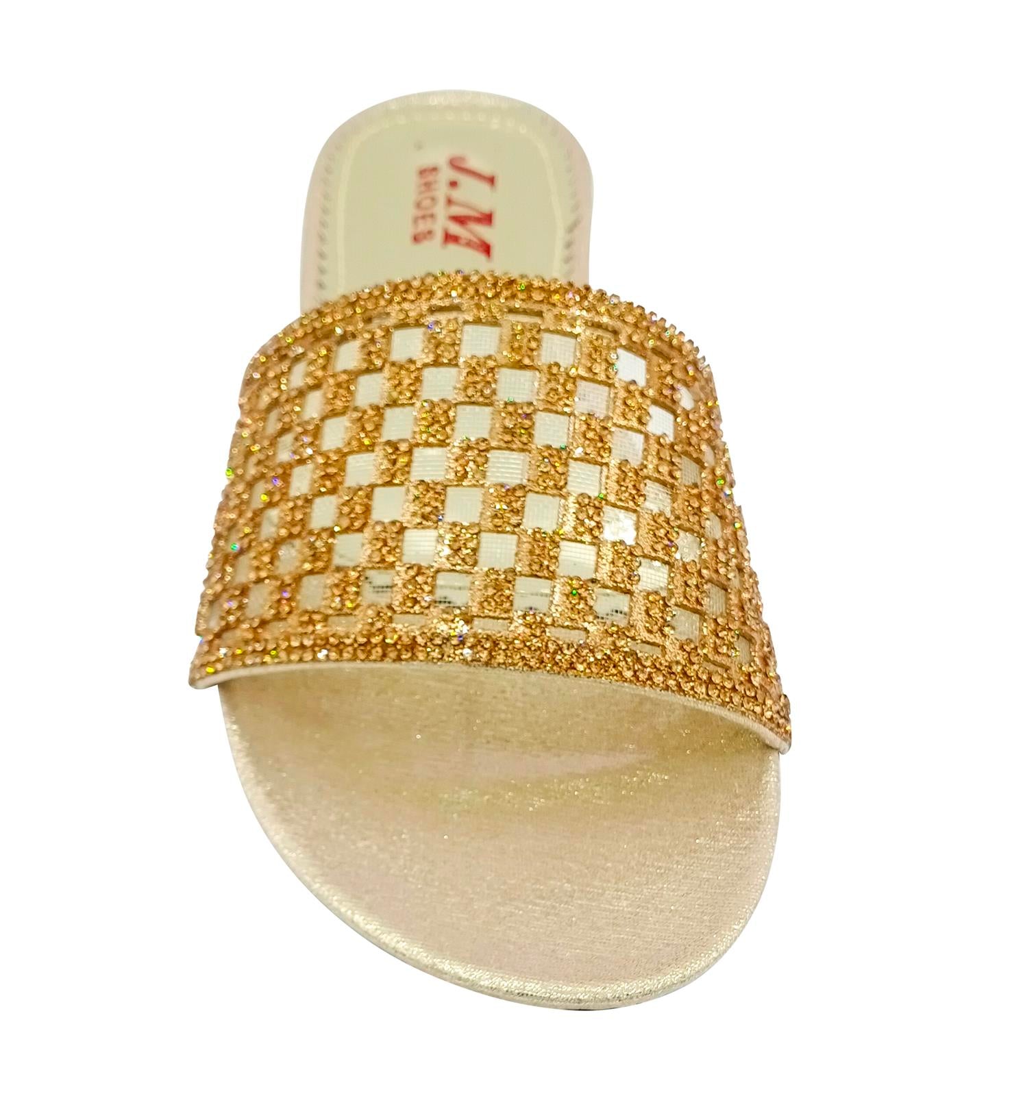 Flat Slippers for women Golden And Cream