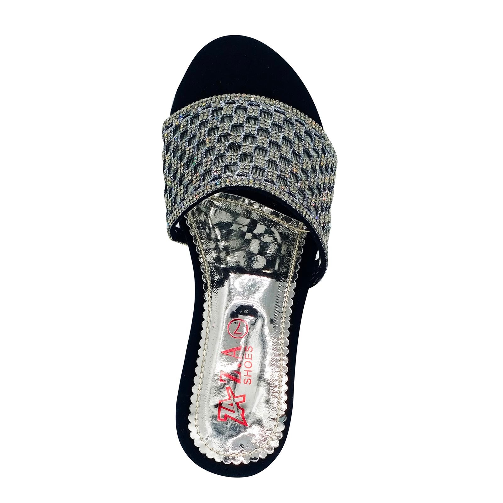 Flat Slippers for women Grey And Black