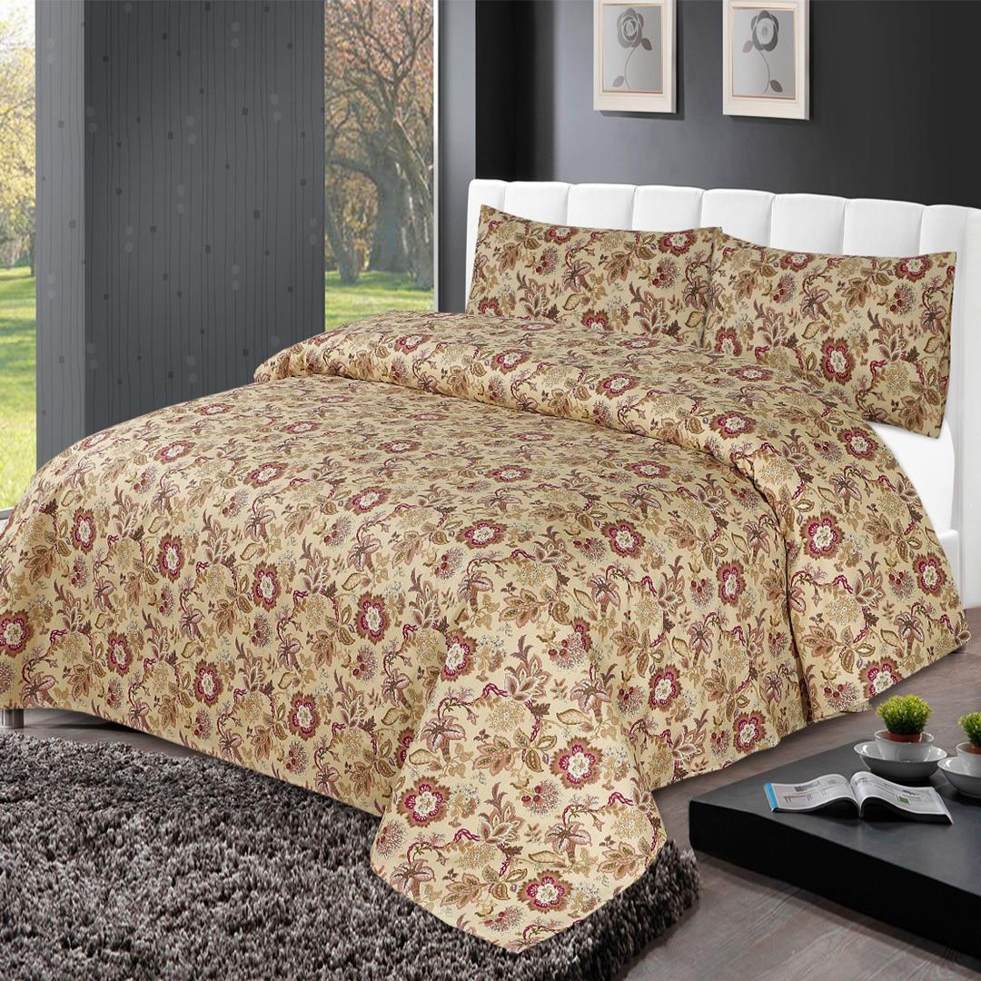 Fleur 3 Pcs Bedding Set Brown