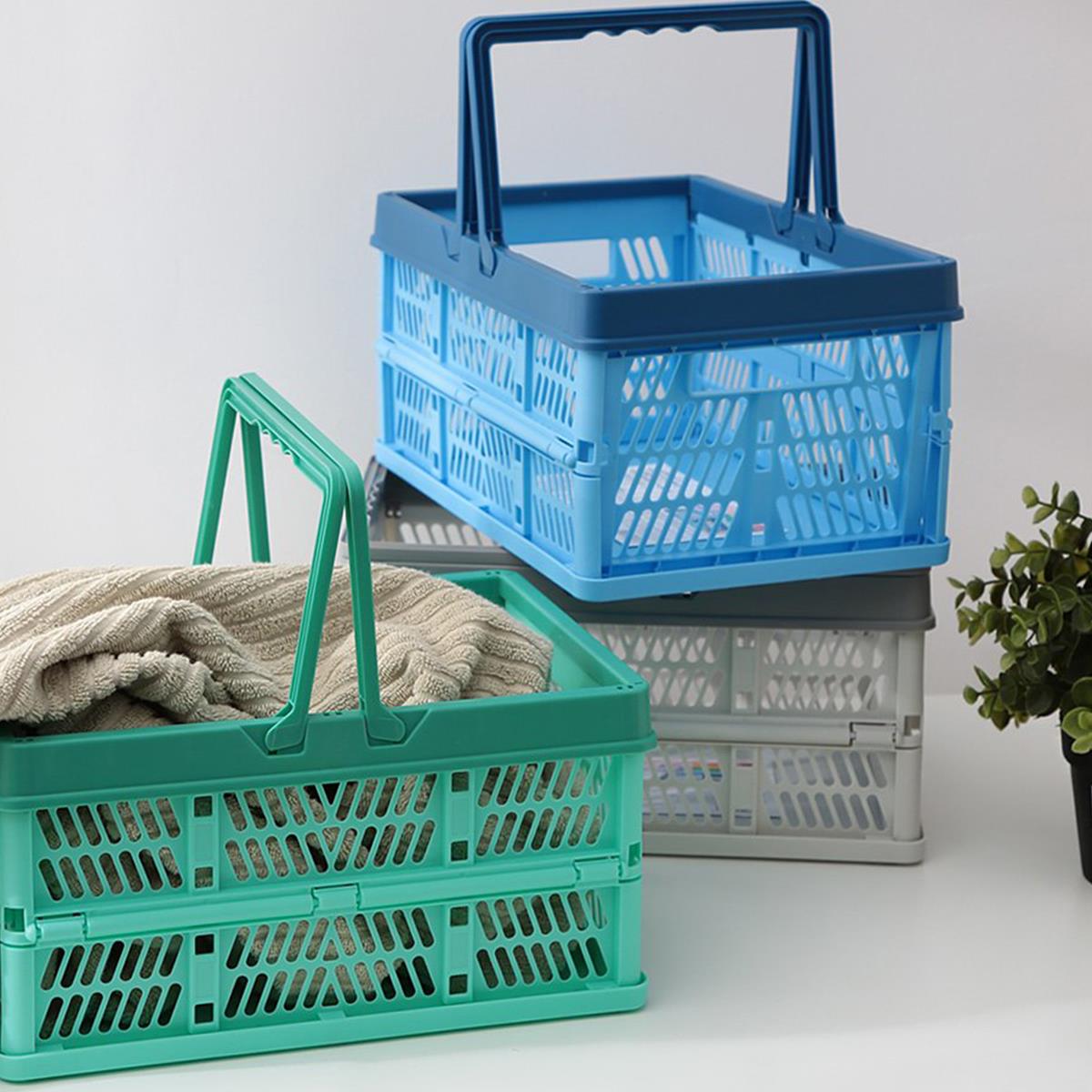 Foldable Storage Basket Blue