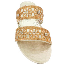 Formal Flat Ladies Slippers Cream