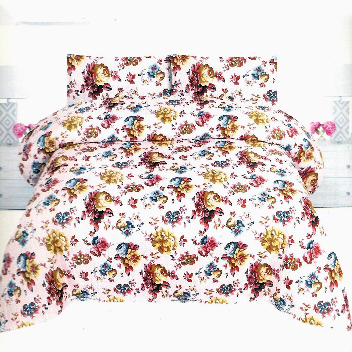 Franca Floral 3 Pcs Bedding Set Brown