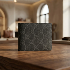 GI Leather Bifold Men Wallet Grey (Made In Italy)