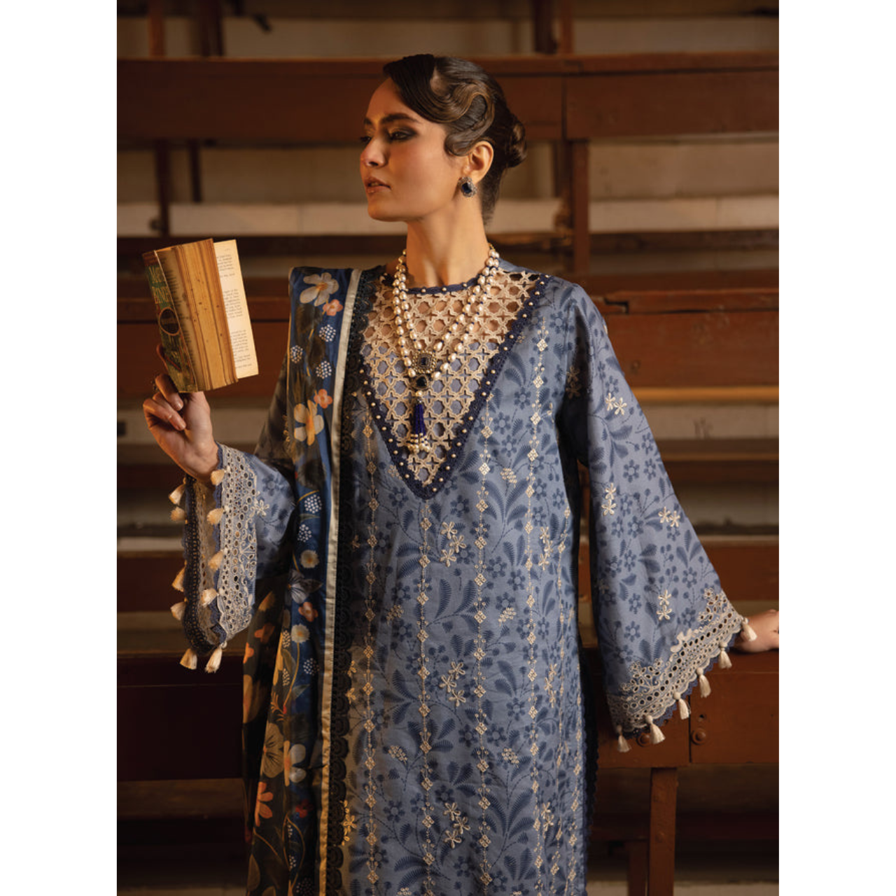 Gamze 3PC Unstitched Embroidered Suit (Eid Edition)