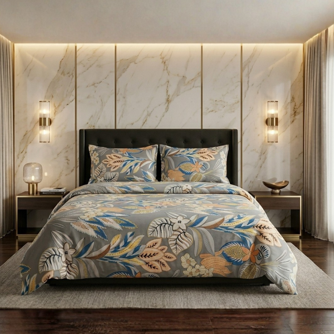 Gauche 3 Pcs Bedding Set Grey