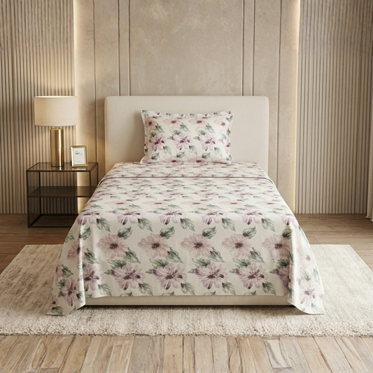 Gauche Single Bedding Set Floral Grey 1080