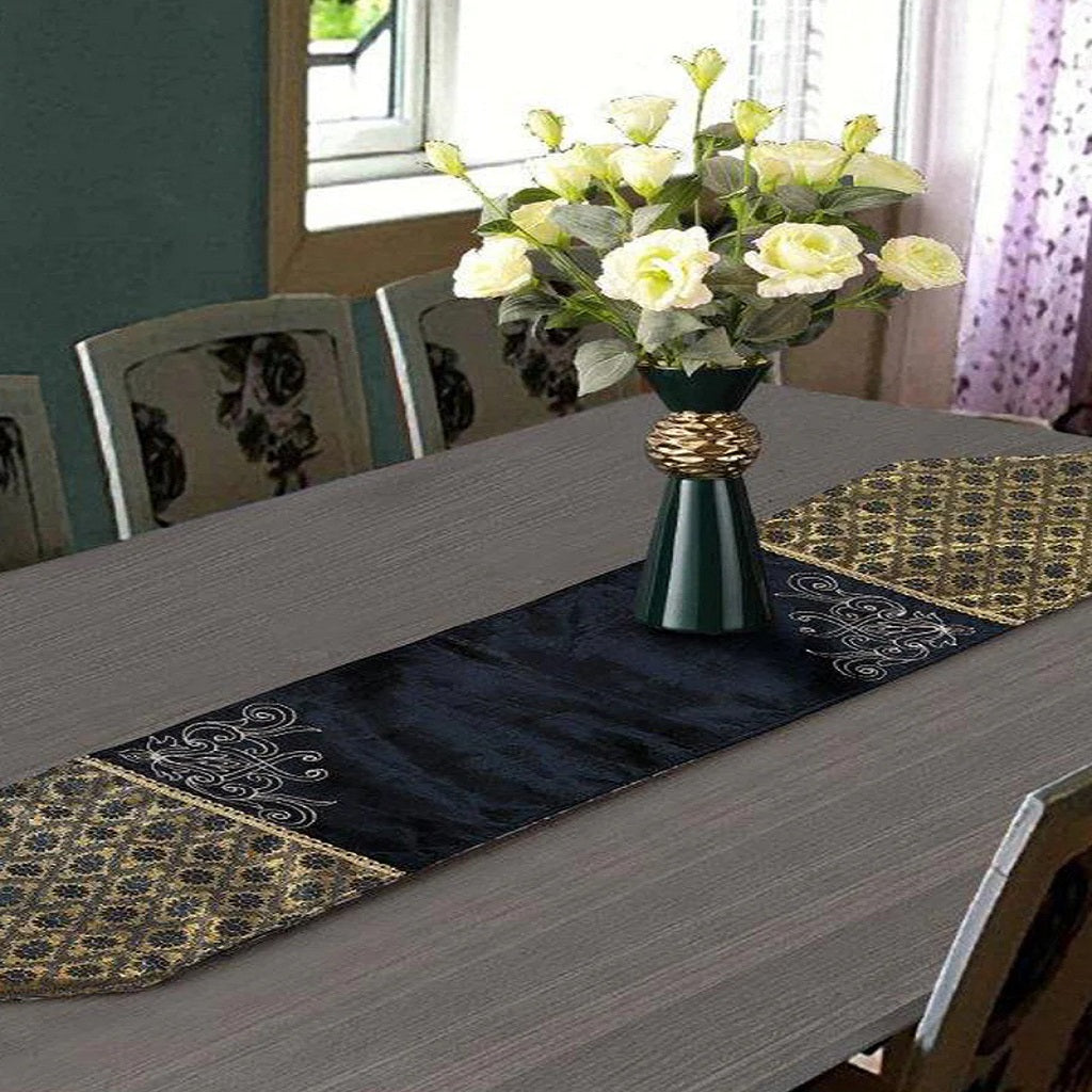 Gracious Black Table Runner 1PC