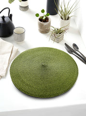 Hyde Round Table Mat Lime Green