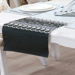 Grey Paisley 9 Pc Table Runner Set