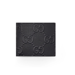 Gucci Leather Bifold Men Wallet Black Textured (Made In Italy)