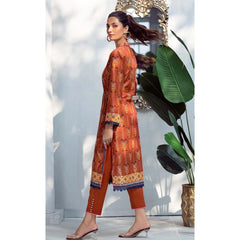 Gul Ahmed 2 Pcs Unstitched Lawn Suit Brown