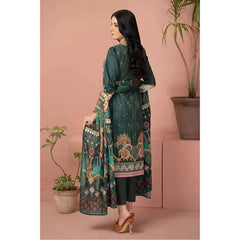 Gul Ahmed 3 Pcs Unstitched Printed Lawn Suit Green