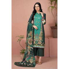 Gul Ahmed 3 Pcs Unstitched Printed Lawn Suit Green