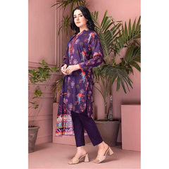 Gul Ahmed 3 Pcs Unstitched Printed Lawn Suit Purple