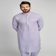 GulAhmed Men Unstitched Kameez Shalwar Fabric Light Purple