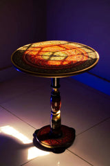 Handmade Round Table Red