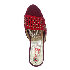 Heel Slippers for Ladies Red