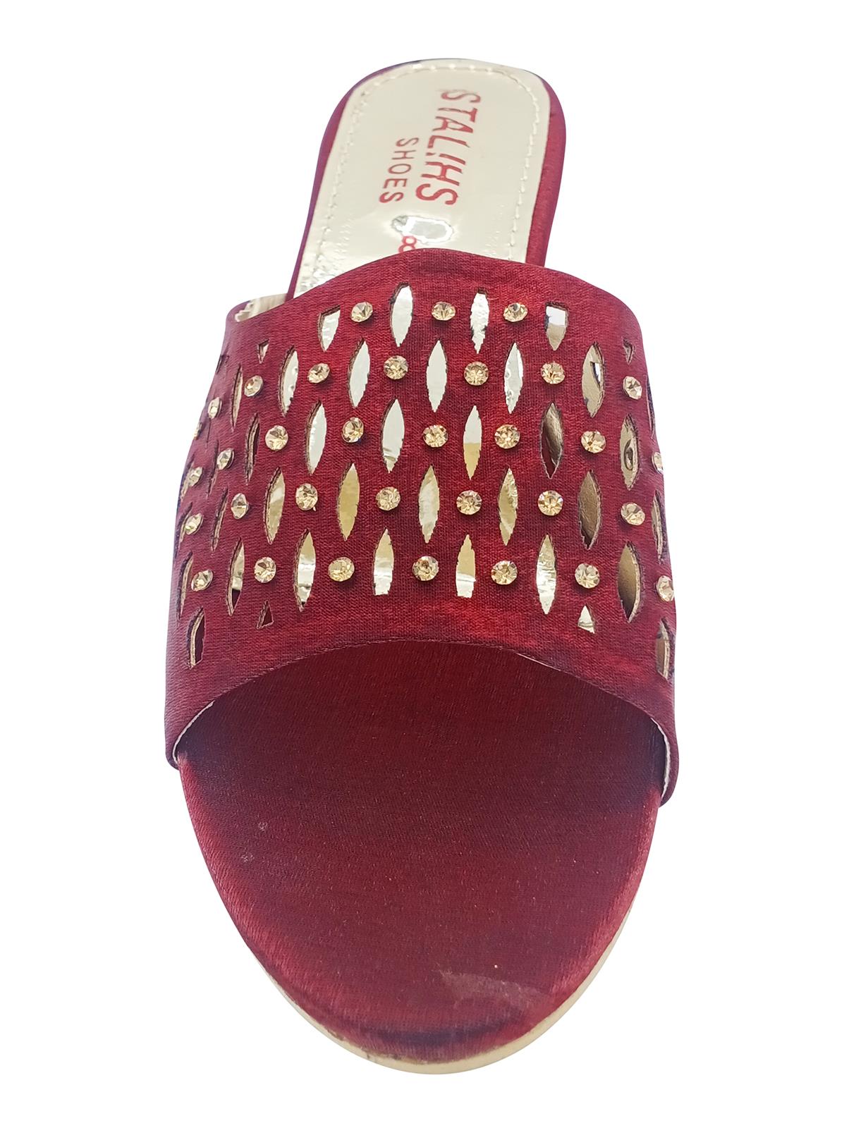 Heel Slippers for Ladies Red