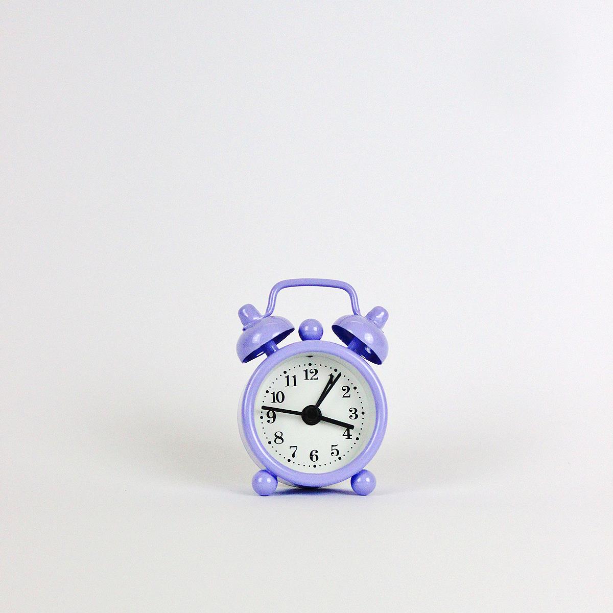 Hudson Mini Tabletop Clock Purple