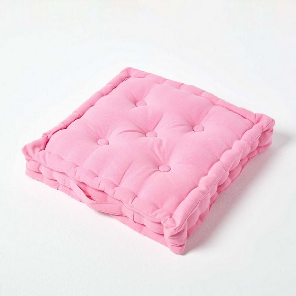 Hutch Tufted Floor Cushions Pink