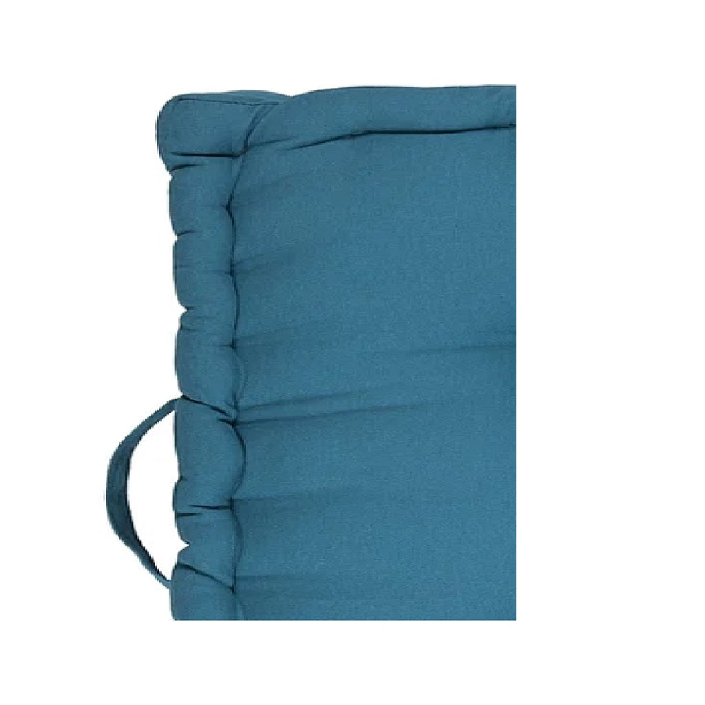 Hutch Tufted Floor Cushions Turquoise Blue