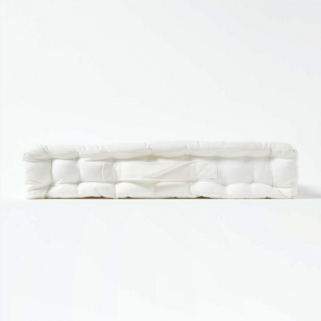 Hutch Tufted Floor Cushions white