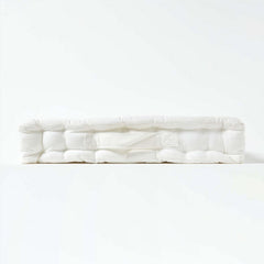 Hutch Tufted Floor Cushions white