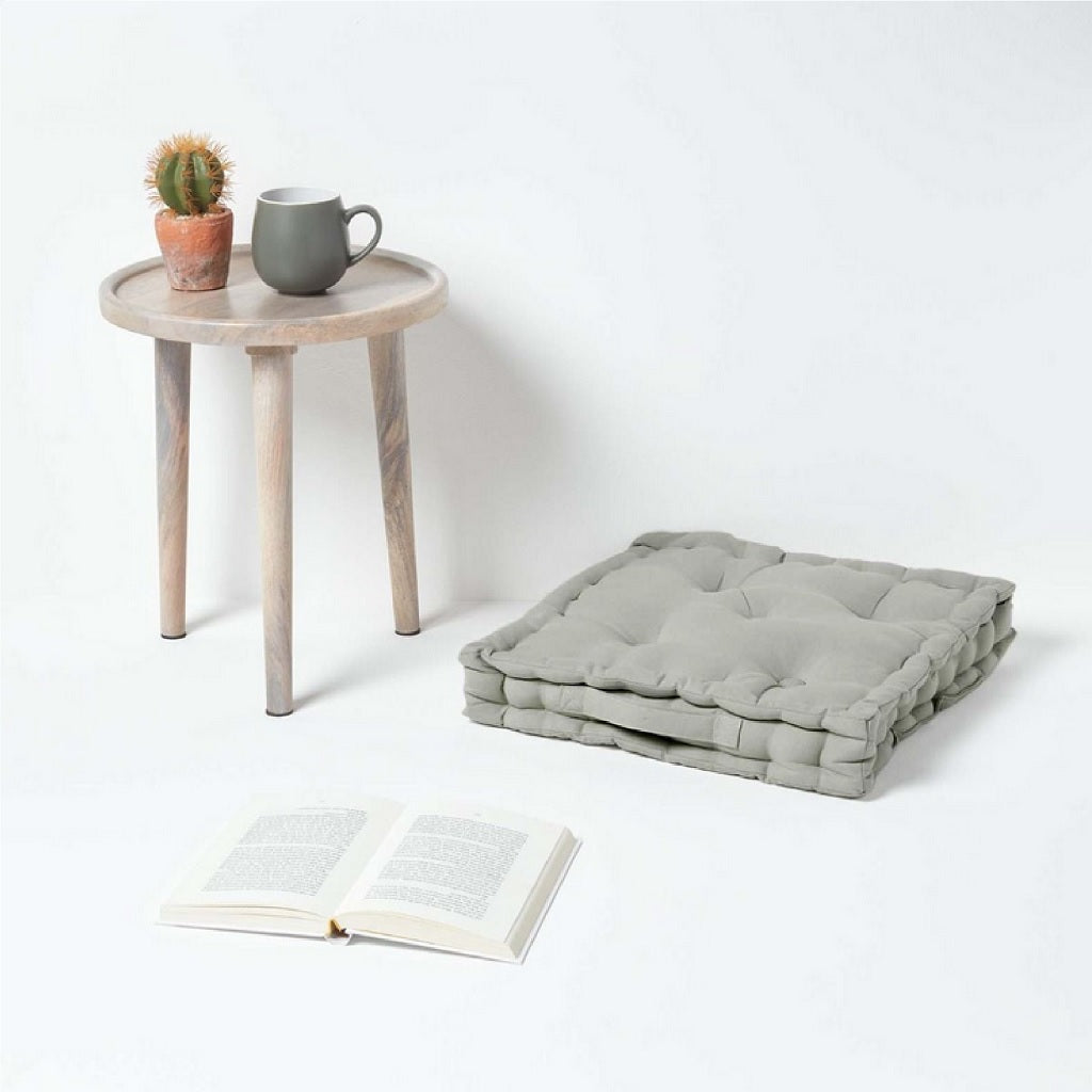 Hutch Tufted Meditation Floor Cushions Grey