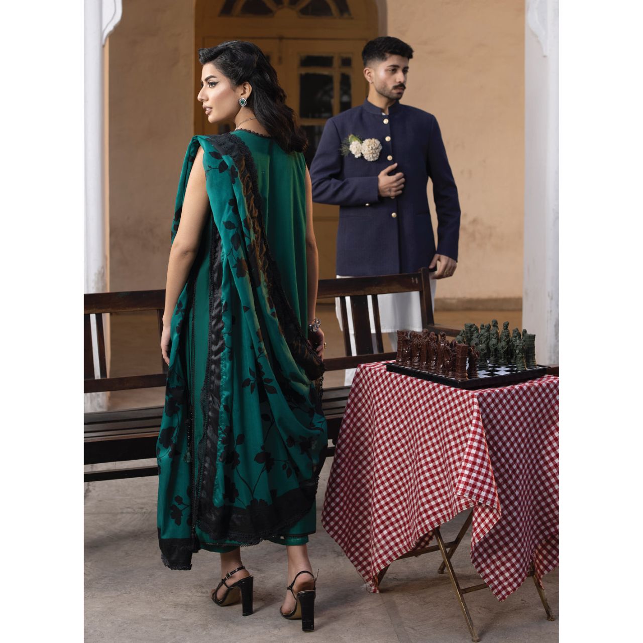 Jaana 3PC Unstitched Embroidered Suit (Eid Edition)