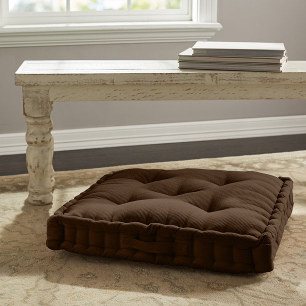 Hutch Tufted Floor Cushions Brown