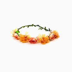 Janet Flower Baby Crown Headband Orange