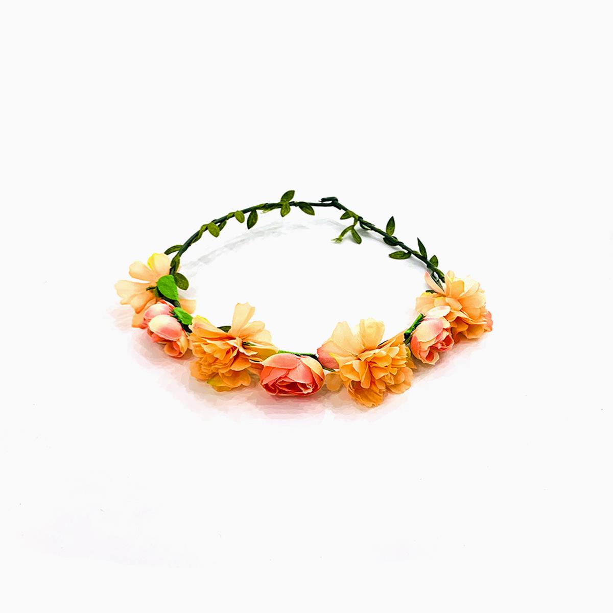 Janet Flower Baby Crown Headband Orange