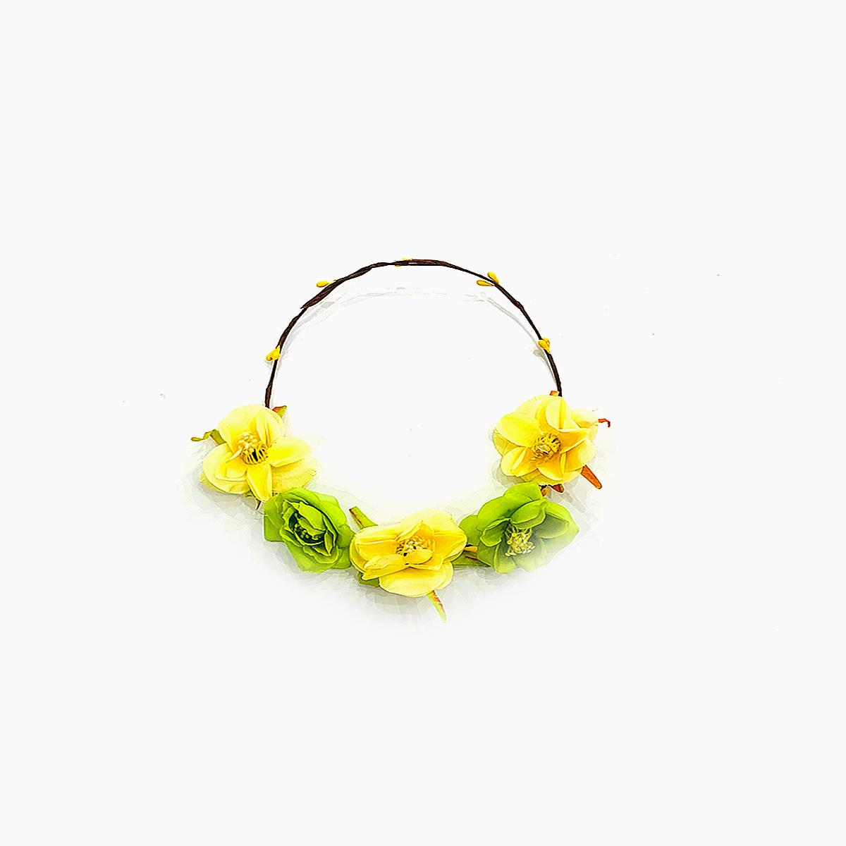 Janet Flower Baby Crown Headband Yellow