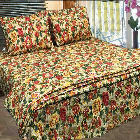 Joice Floral 6 Pcs Bedding Set with Filled Comforter 1000