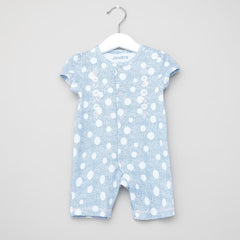 Juniors Embroidered Romper with Short Sleeves ( 0-3 ) Months