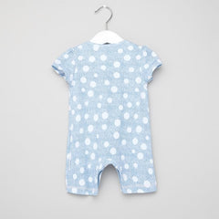 Juniors Embroidered Romper with Short Sleeves ( 0-3 ) Months