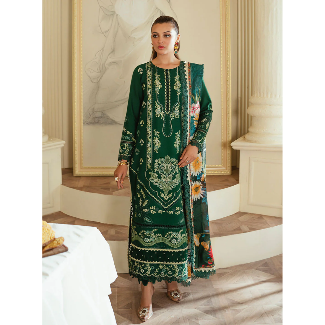 KANWAL 3PC Unstitched Embroidered Suit