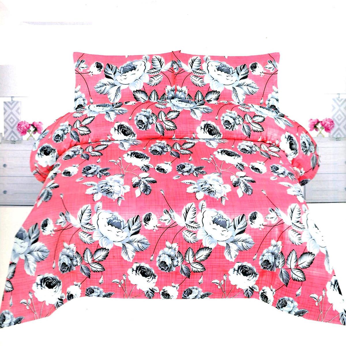 Karly Floral 3 Pcs Bedding Set Pink