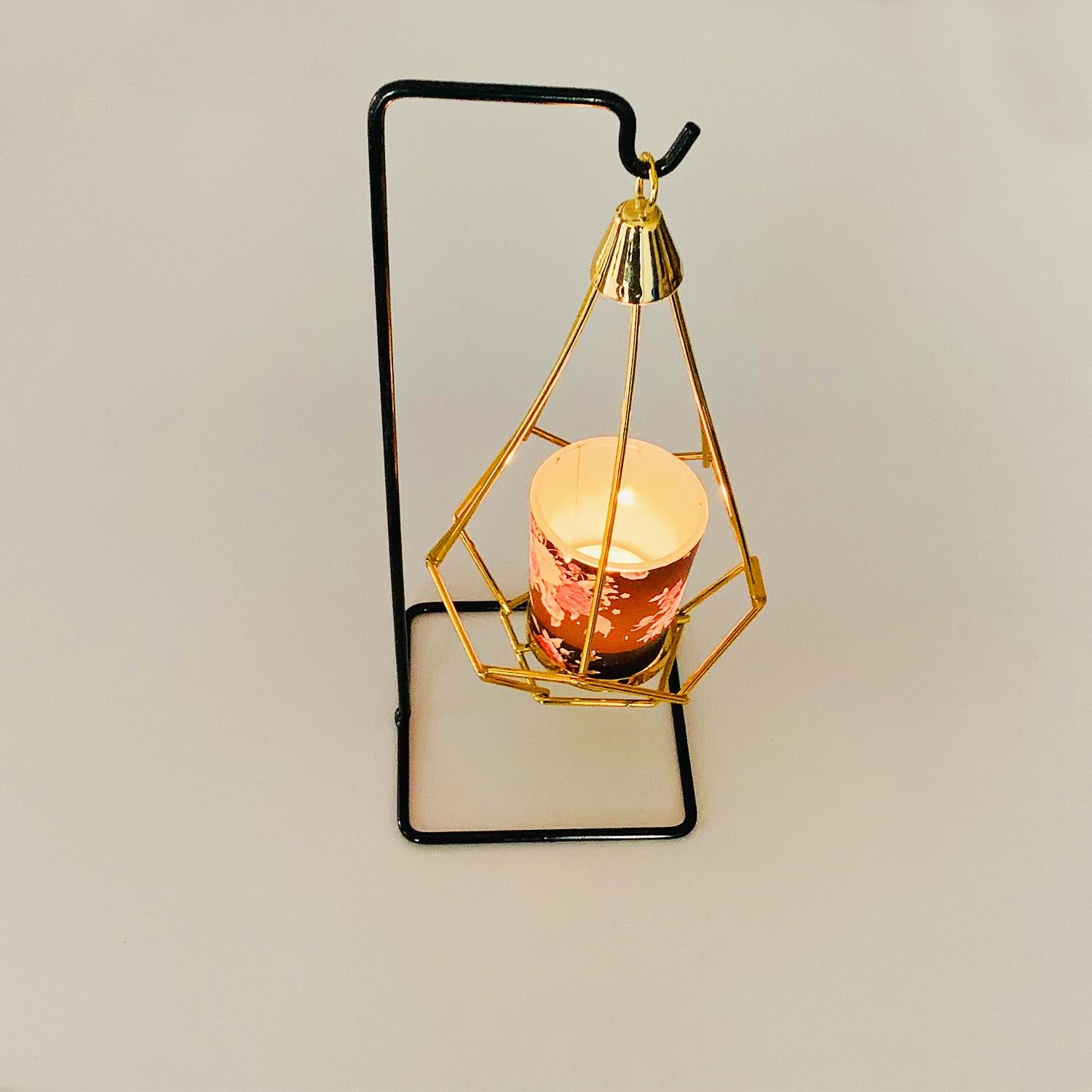 Kenedy Tea Light Candle Lantern Black