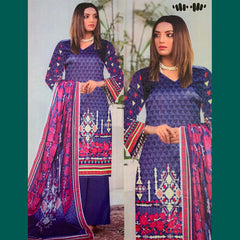 Khaadi 3 Pcs Unstitched Printed Lawn Blue