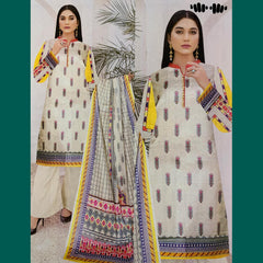 Khaadi 3 Pcs Unstitched Printed Lawn Yellow