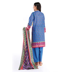 Khaadi Embroidered 3 Pcs Suit Blue