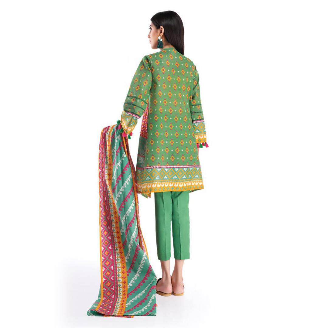 Khaadi Embroidered 3 Pcs Suit Green