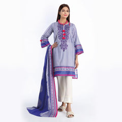 Khaadi Embroidered Kameez Dupatta Blue