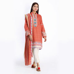 Khaadi Embroidered Kameez Dupatta Orange