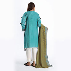 Khaadi Embroidered Kameez Dupatta Teal